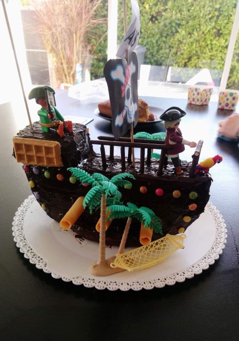 gâteau bateau de pirate fait maison par Morgane