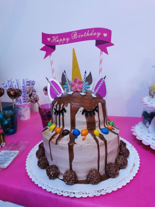 gâteau licorne fait par Morgane